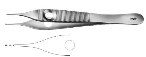 МІКРО-АДСОН ХІРУРГІЧНИЙ ПІНЦЕТ ПРЯМИЙ 1X2 ЗУБ. 120MM